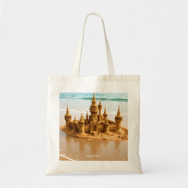 Bolsa Tote Fantasy Cute Sand Castle Beach (Frente)