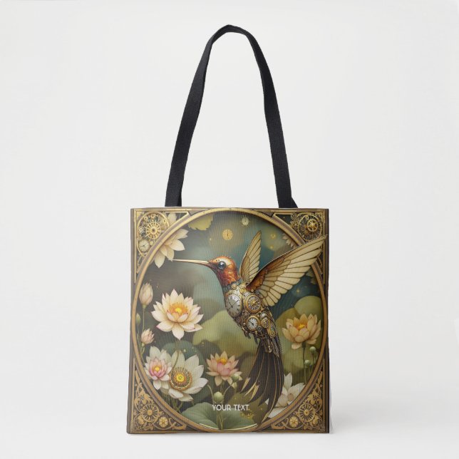 Bolsa Tote Fantasy Cute Steampunk Bird (Frente)