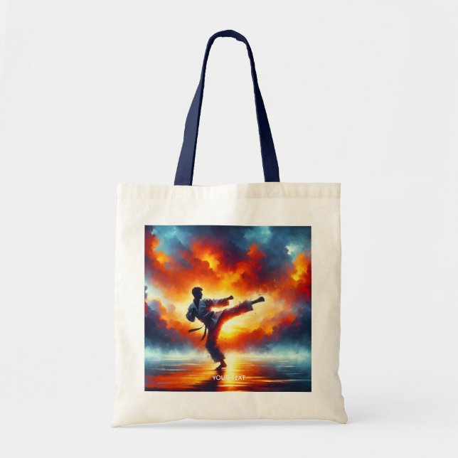 Bolsa Tote Fantasy Cute Sunset Karate Fighter (Frente)