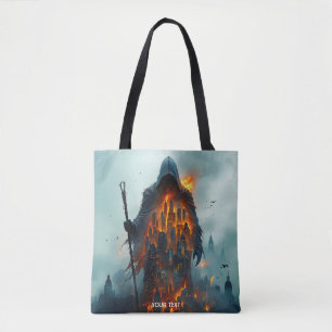 Bolsa Tote Fantasy Cute Wizard Fire City