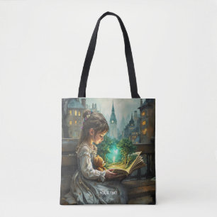Bolsa Tote Fantasy Cute Young Girl Read
