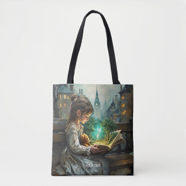 Bolsa Tote Fantasy Cute Young Girl Read (Frente)