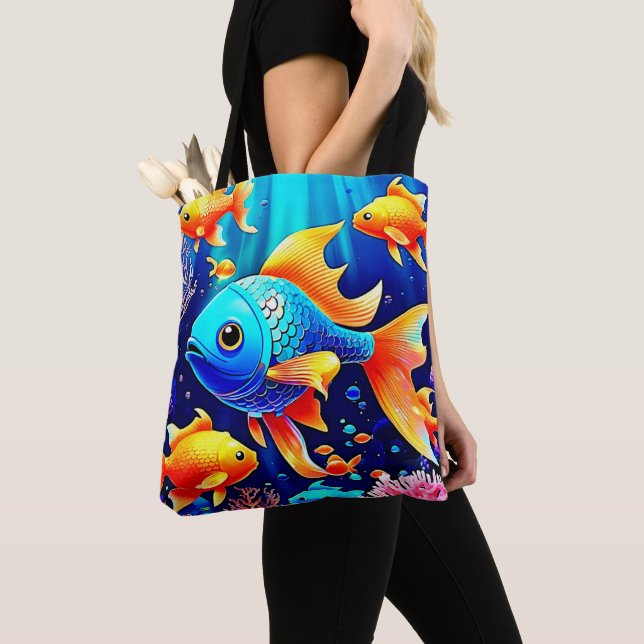 Bolsa Tote Fantasy Fish Natação (Close Up)
