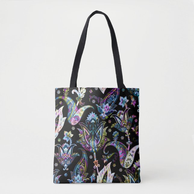 Bolsa Tote Fantasy Floral Paisley: Ornament Sem Semente (Frente)