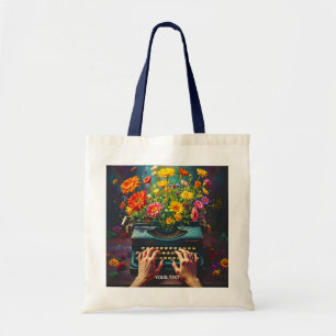 Bolsa Tote Fantasy - Flores de Máquina de Máquina