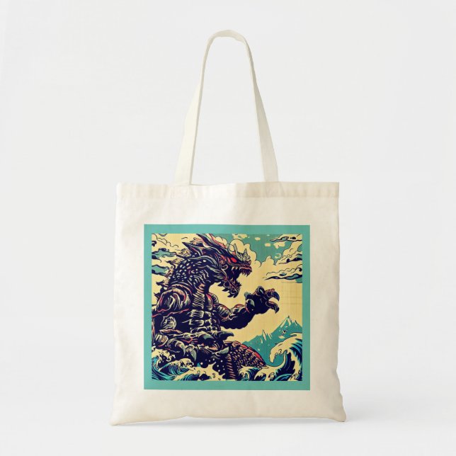 Bolsa Tote Fantasy Kaiju Anime - Corte 4 (Frente)