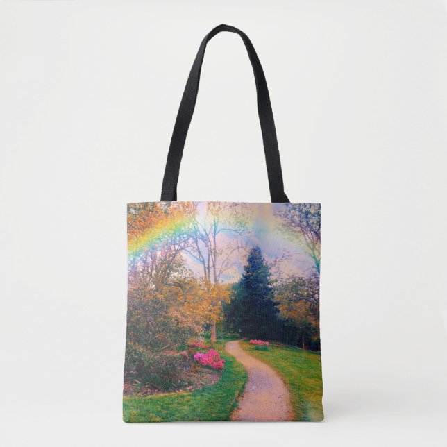 Bolsa Tote Fantasy Rainbow Garden (Frente)