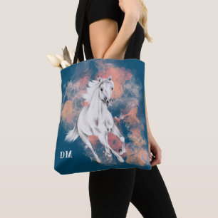 Bolsa Tote Fantasy White Horse Running Monograma