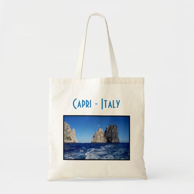 Bolsa Tote Faraglioni Stacks, Ilha de Capri - Nápoles - Itáli (Frente)