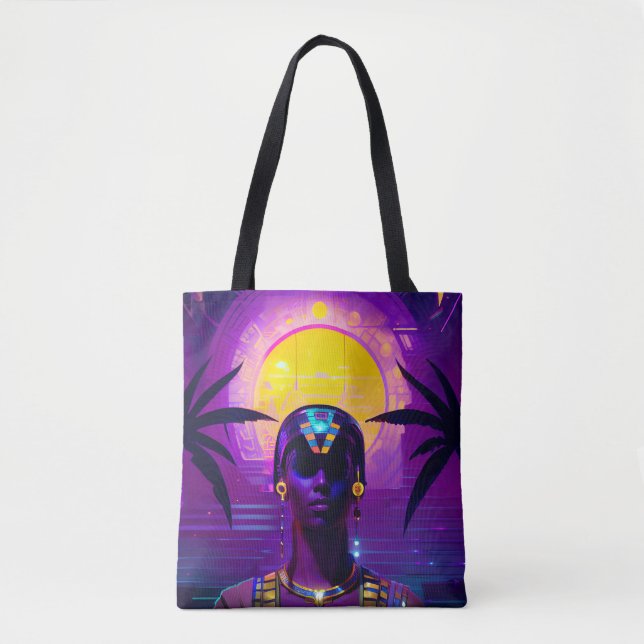 Bolsa Tote Faraó Synthwave (Frente)