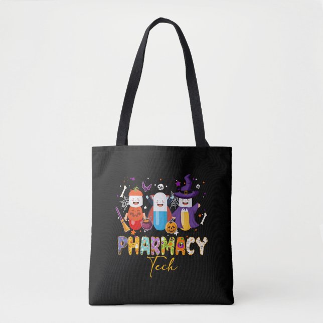Bolsa Tote Farmacêutica Farmacêutica Engraçada Halloween (Frente)