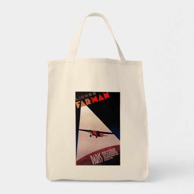Bolsa Tote Farman Airlines Farman 300 Monoplane Promo Poste (Frente)