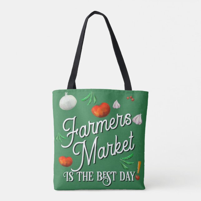 Bolsa Tote Farmers Market is the best day! (Verso)