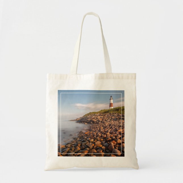 Bolsa Tote Faróis | Montauk Point Long Island (Frente)