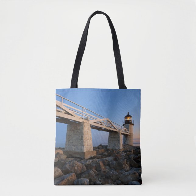 Bolsa Tote Faróis | Porta Clyde Maine Lighthouse (Frente)