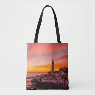 Bolsa Tote Faróis Portland Head Cape Elizabeth Maine