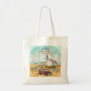 Bolsa Tote Farol Arco-íris da Praia