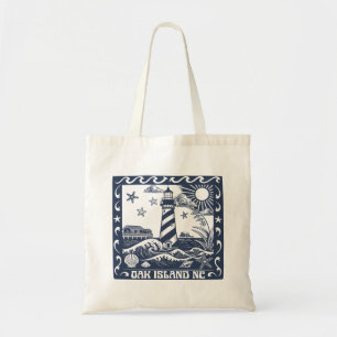 Bolsa Tote Farol da Ilha Oak NC Costa da Carolina do Norte