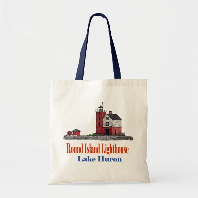 Bolsa Tote Farol da Ilha Round (Frente)