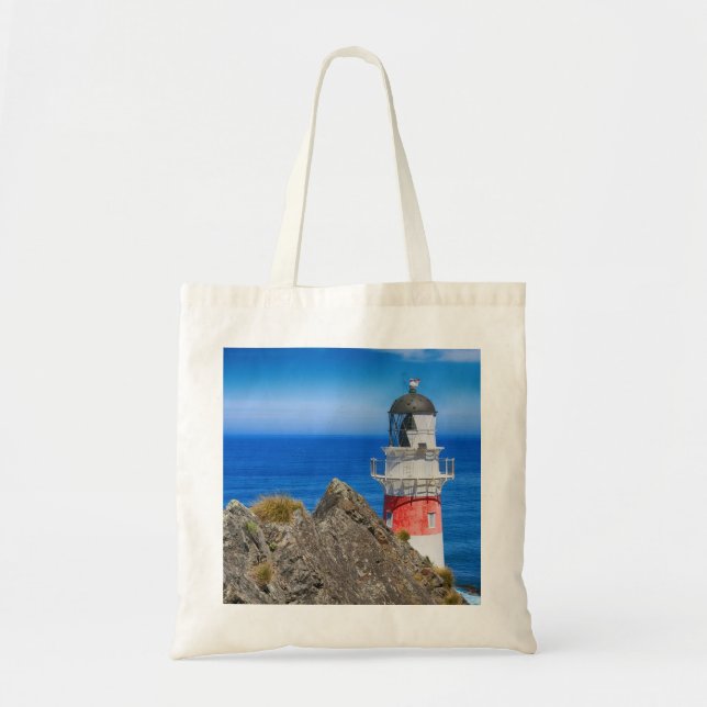 Bolsa Tote Farol da Nova Zelândia do Cabo Palliser (Frente)