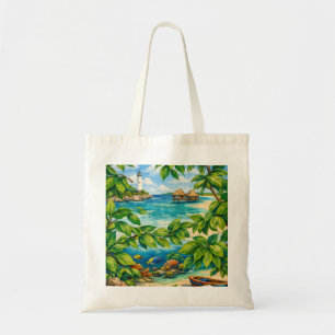 Bolsa Tote Farol da Praia Tropical de San Andrés & Recife de 