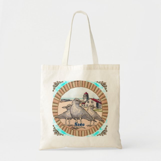 Bolsa Tote Farol das Gaivotas   (Frente)