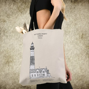 Bolsa Tote Farol de Big Sable Point - Michigan - SBD