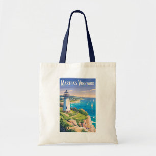 Bolsa Tote Farol de Martha's Vineyard Massachusetts Viagens