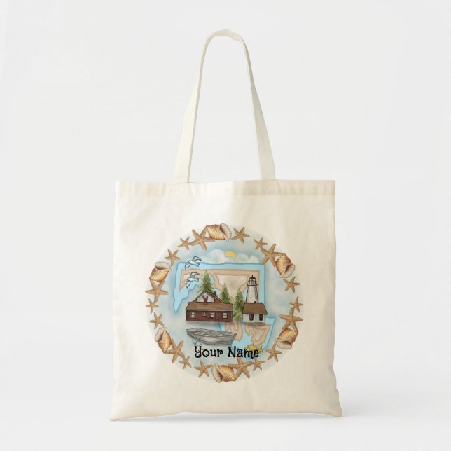 Bolsa Tote Farol de Maryland Shells (Frente)