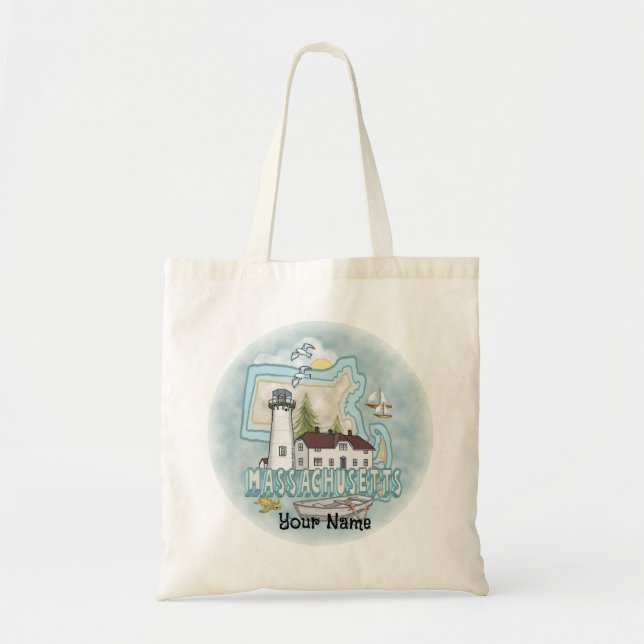 Bolsa Tote Farol de Massachusetts  (Frente)