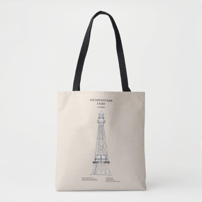 Bolsa Tote Farol de passagem sudoeste - Louisiana - SBD (Frente)