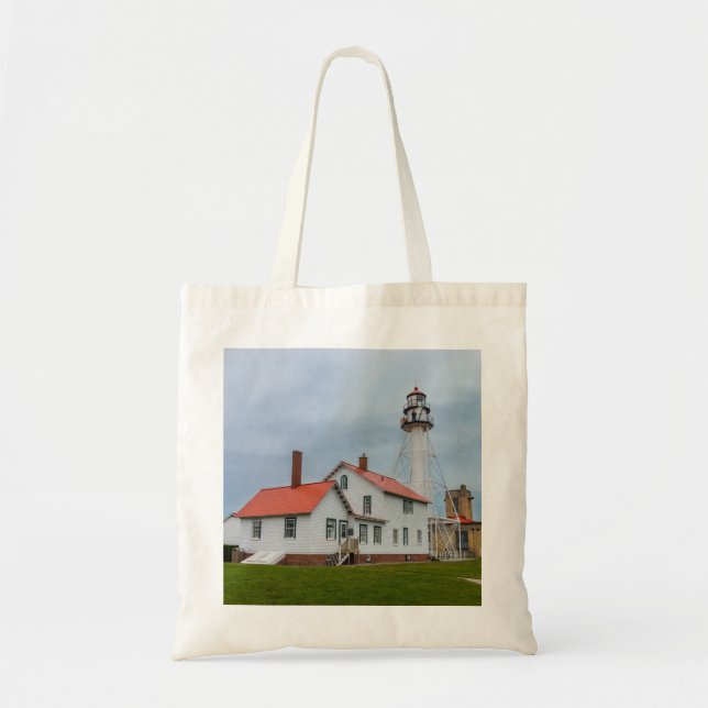 Bolsa Tote Farol de Ponto Branco (Frente)