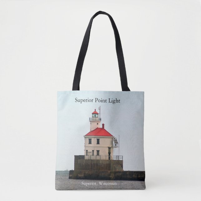 Bolsa Tote Farol de ponto superior em toda a mala (Frente)