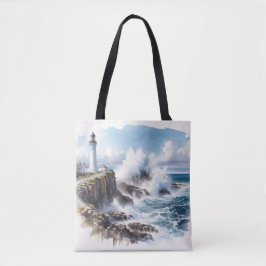 Bolsa Tote Farol de praia costeira