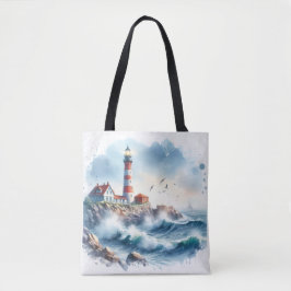 Bolsa Tote Farol de praia costeira