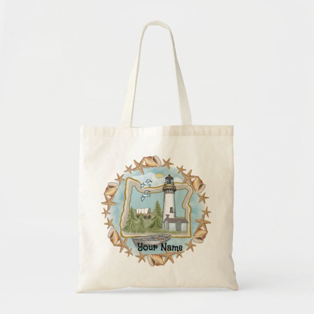 Bolsa Tote Farol Oregon Shells (Frente)