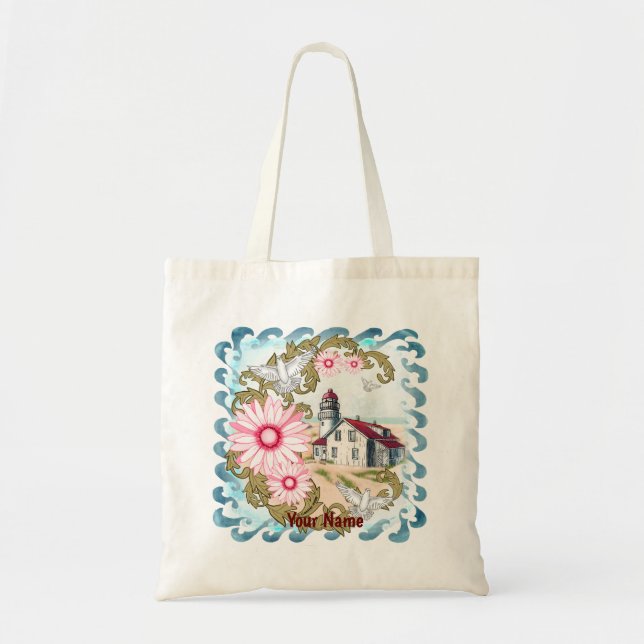 Bolsa Tote Farol Pink Daisy  (Frente)