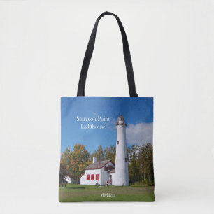 Bolsa Tote Farol Sturgeon Point por toda a mala