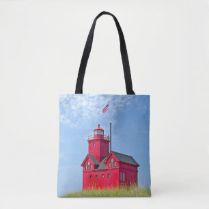 Bolsa Tote Farol Vermelho Grande Holandês Michigan