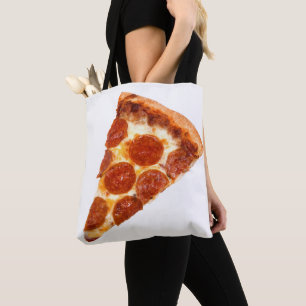 Bolsa Tote Fatia de pizza de pepperoni clássica derretida do