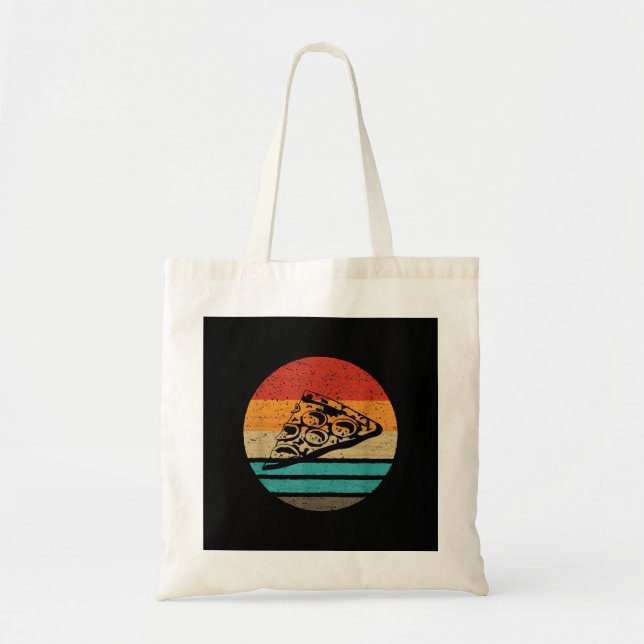 Bolsa Tote Fatia de Pizza Estilo Retro Vintage (Frente)