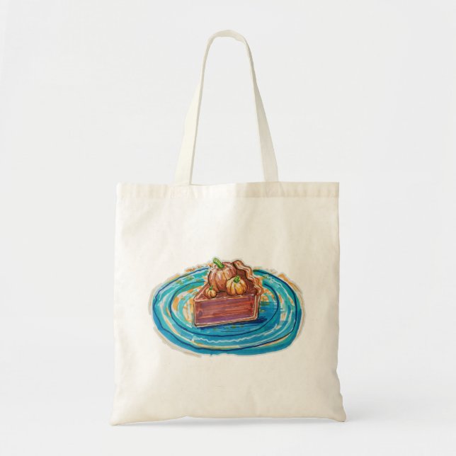 Bolsa Tote Fatia de Torta de Abóbora (Frente)
