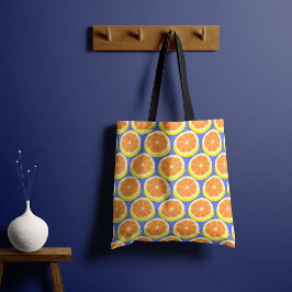 Bolsa Tote Fatias de Citrino Gráfico Costa Amalfi