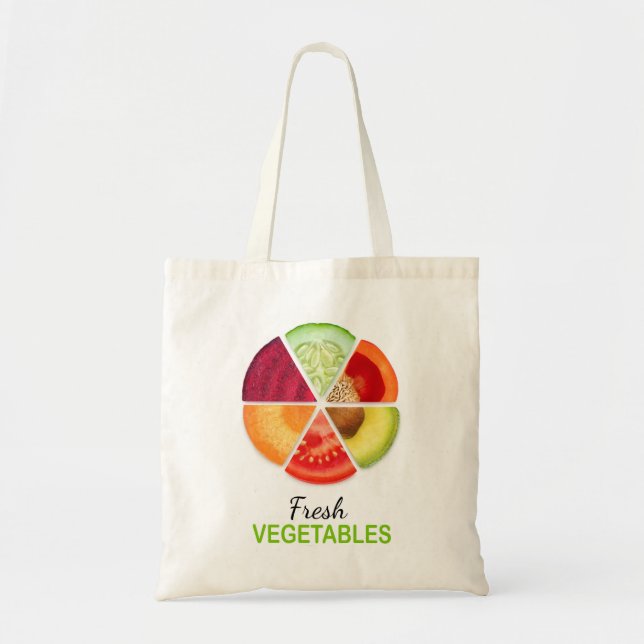 Bolsa Tote Fatias vegetais (Frente)