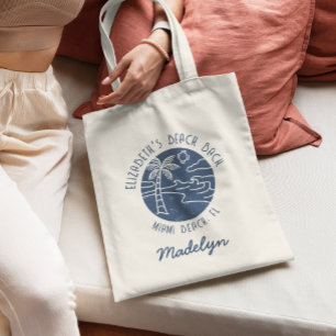 Bolsa Tote Favor da Bachelorette de Costal Beach Personalizad