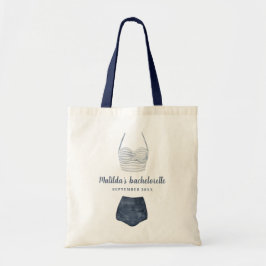 Bolsa Tote Favor da solteira de casamento da Watercolor bikin