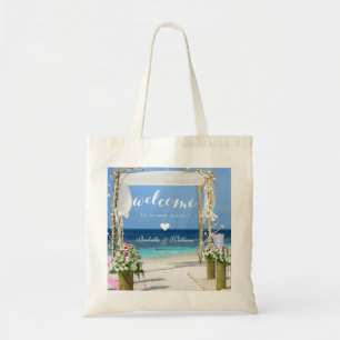 Bolsa Tote Favor de Boas-vindas do Casamento de Verão de Pra