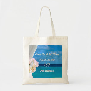 Bolsa Tote Favor de Casamento de Praia Tropical Summer Palm B
