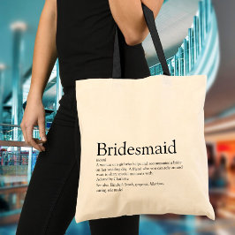 Bolsa Tote Favor de Definição Personalizada de Bridesmaid