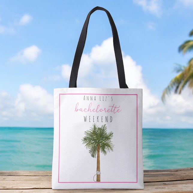 Bolsa Tote Favor de Festa de solteira tropical personalizado (Criador carregado)